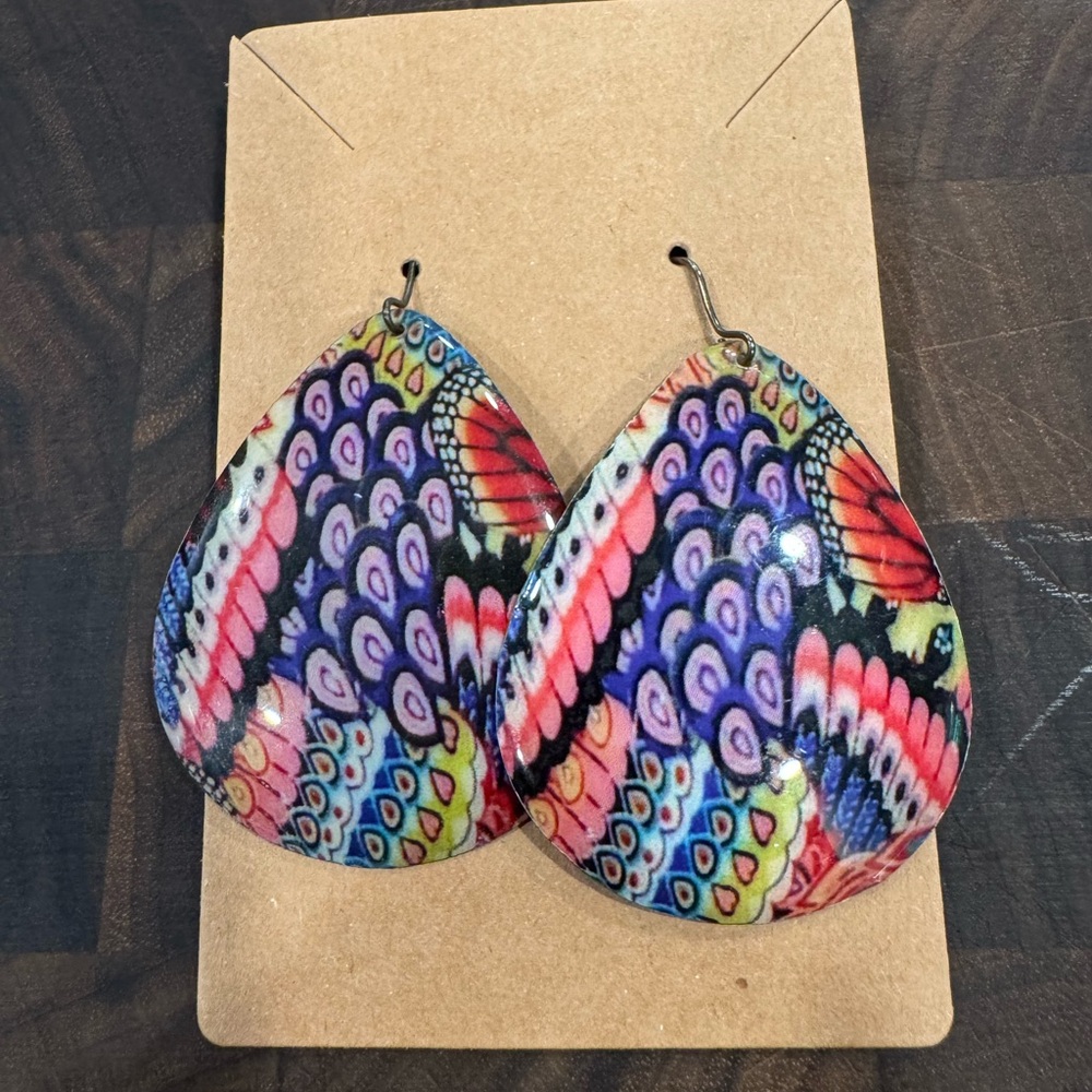 Colorful Multicolor Teardrop Earrings - Lightweight Women Accessories